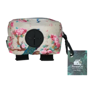 Distributeur de Sac à Kaka PoopyBag 💩 - Imprimé Paon Blanc 🦚
