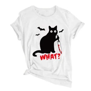 T-Shirt Chat Assassin (Blanc)