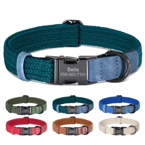 Collier pour Chien en Tissu Personnalisé