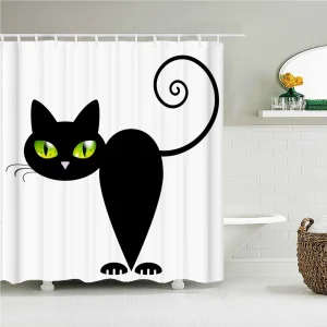 Rideau de Douche Chat Derrière