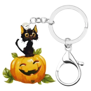 Porte Clé Chat Halloween