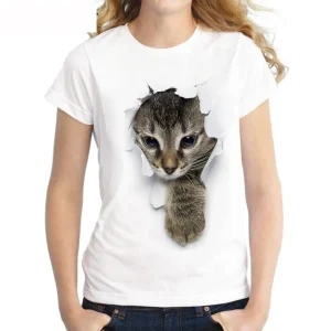 T-Shirt Chat Perturbé